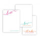 Lovely Script Greetings Flat Note Card Collection Image 3 of 3